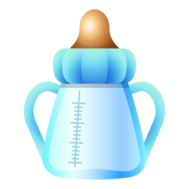 아기 우유 병 아이콘 흰색 배경에 고립 된 웹 디자인을 위한 아기 우유 병 벡터 아이콘의 만화