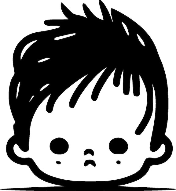 Baby Minimalist and Flat Logo Vector illustration