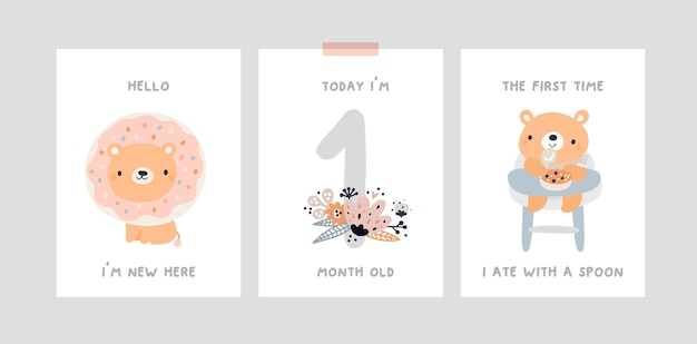 Baby month anniversary card. baby milestone card. baby shower print capturing all the special moments