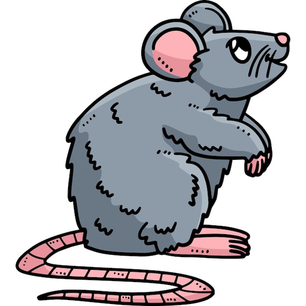 Baby Mouse Cartoon Colored Clipart Illustration