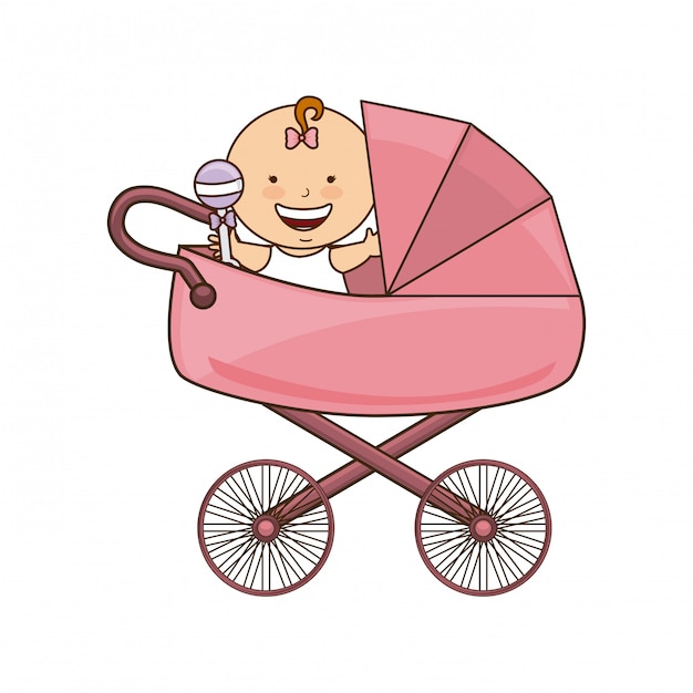 baby ontwerp over witte achtergrond vectorillustratie