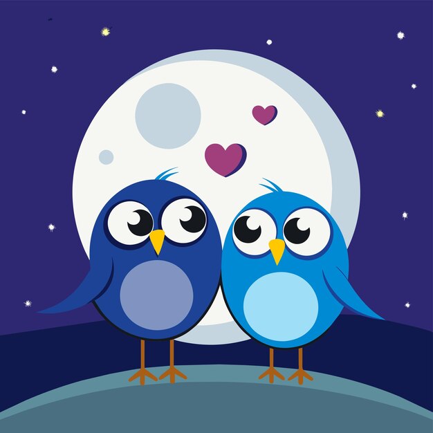 Baby owl in love hand drawn cartoon character sticker icon concept isolated illustration