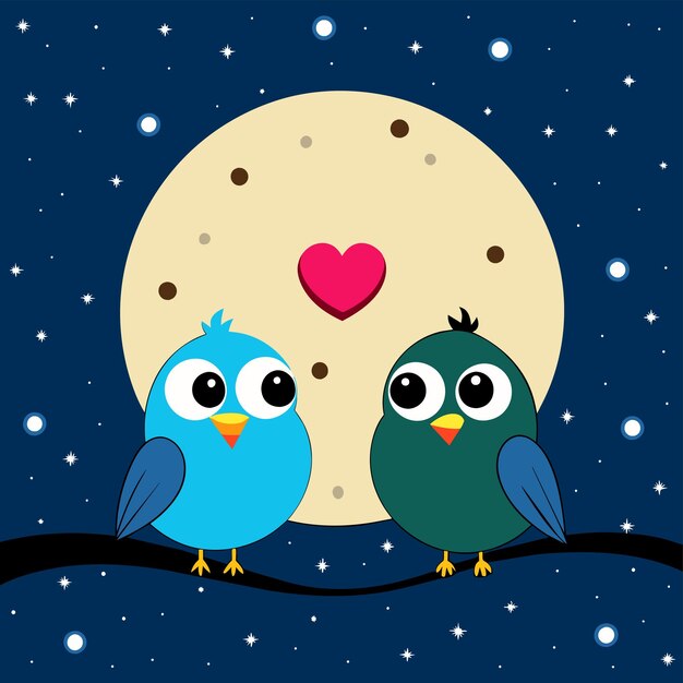 Baby owl in love hand drawn cartoon character sticker icon concept isolated illustration