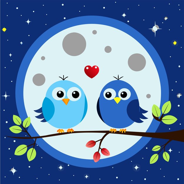 Vector baby owl in love hand drawn cartoon character sticker icon concept isolated illustration