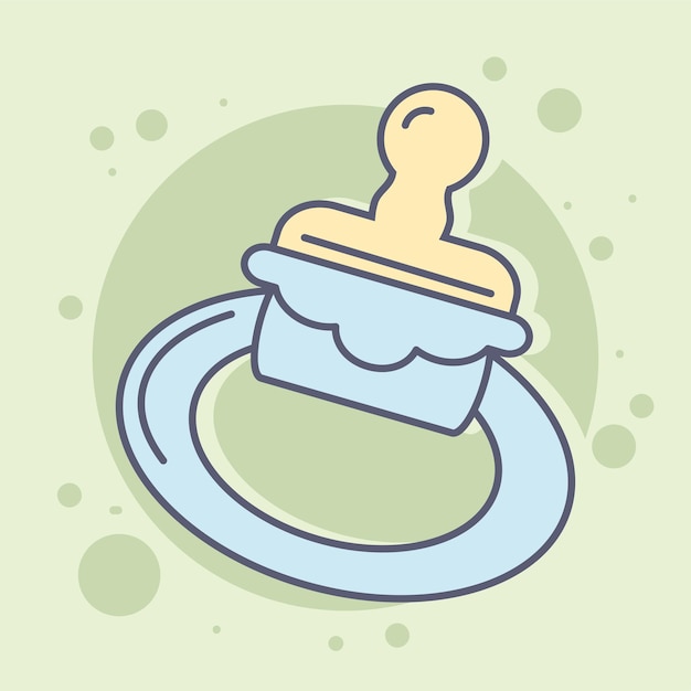 Vector baby pacifier icon