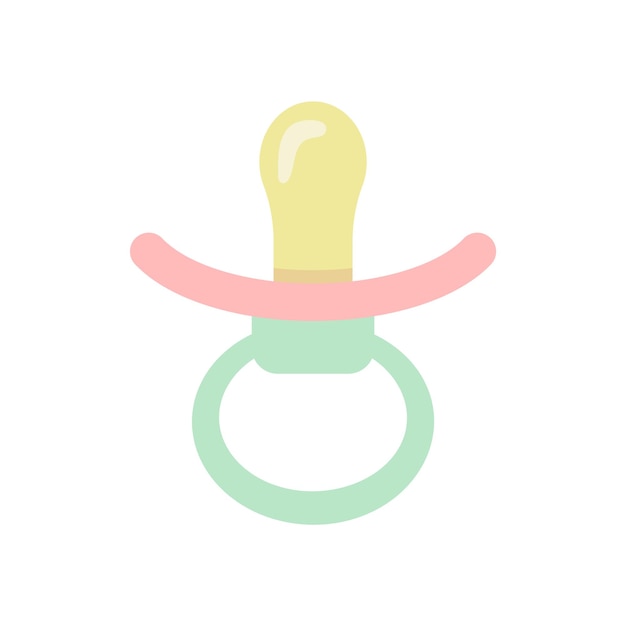 Baby pacifier Simple cute flat icon An essential item for newborns