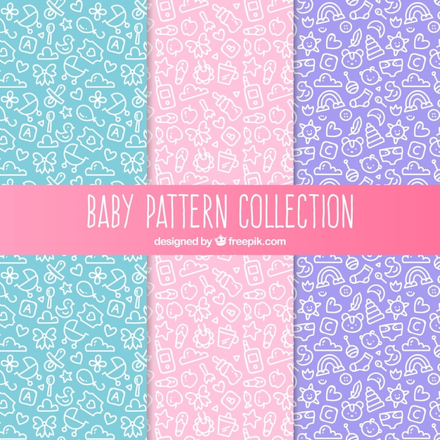 Baby pattern collection of three