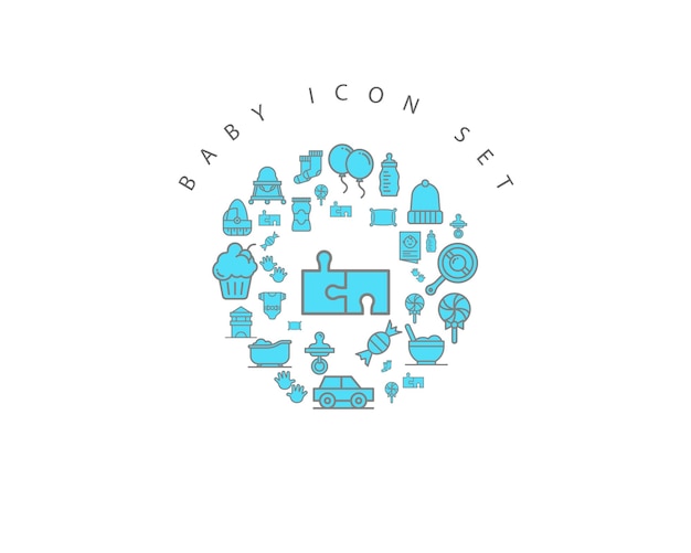 Vector baby pictogrammen decorontwerp