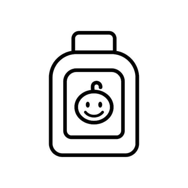 Vector baby powder icon vector design template in white background