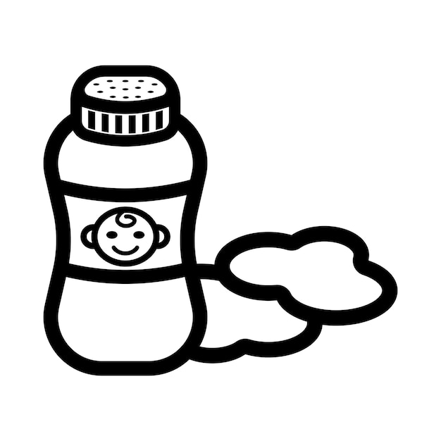 Baby powder logo icon vector illustration design