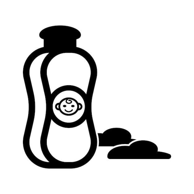 Vector baby powder logo icon vector illustration design