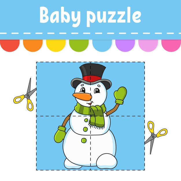 Baby puzzle illustration