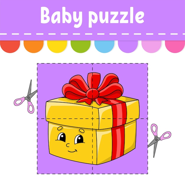 Baby puzzle illustration