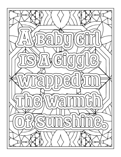 Baby Quotes Coloring Pages