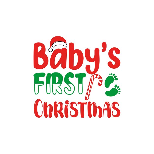 Baby's First Christmas t-shirt design