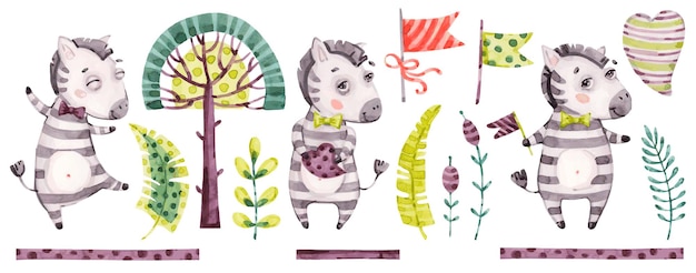 Vector baby schattig zebra jongen illlustration ontwerp