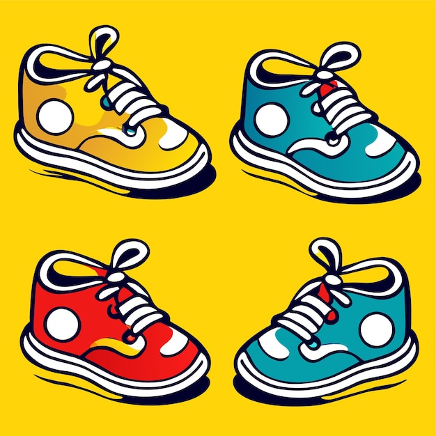 Baby schoenen set illustratie