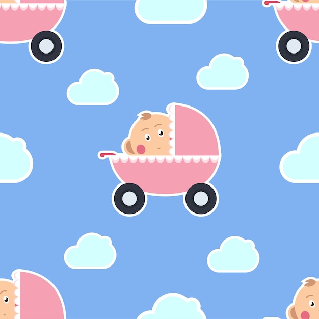 Baby seamless pattern