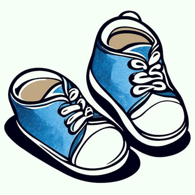 Baby shoes set illustration