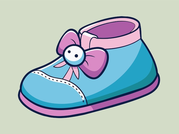 Vettore illustrazione vettoriale di scarpe per bambini