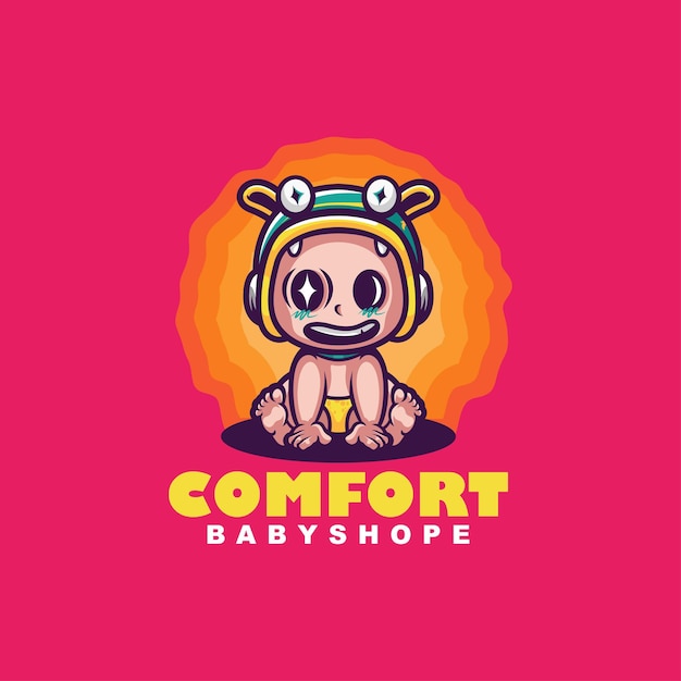 baby shop logo design with vector