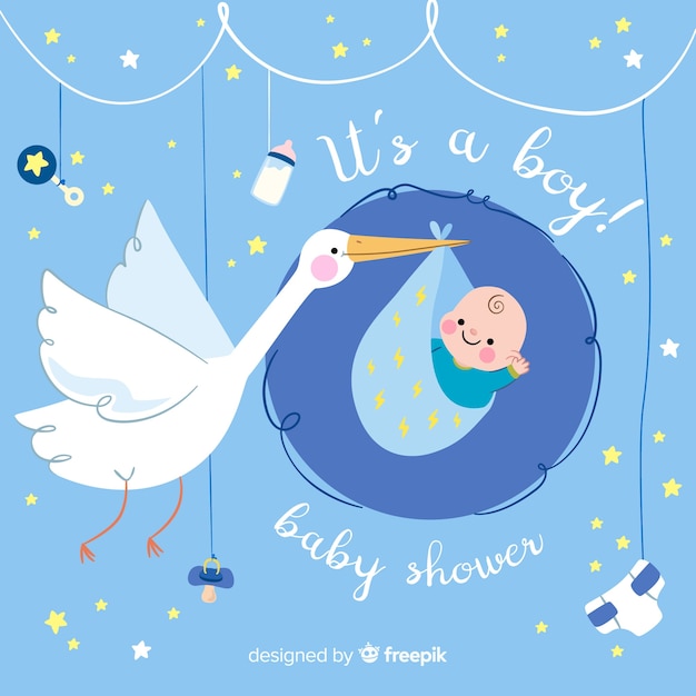 Vector baby shower banner