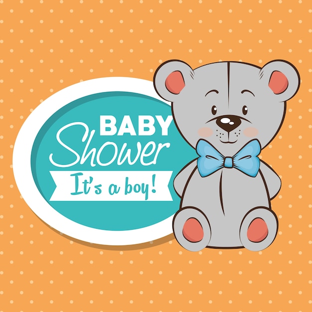 Baby shower boy invitation card