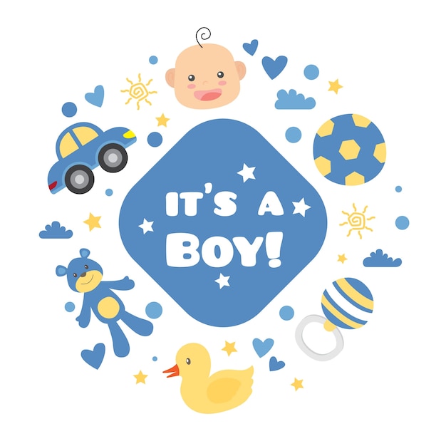 Baby shower (boy) with toys