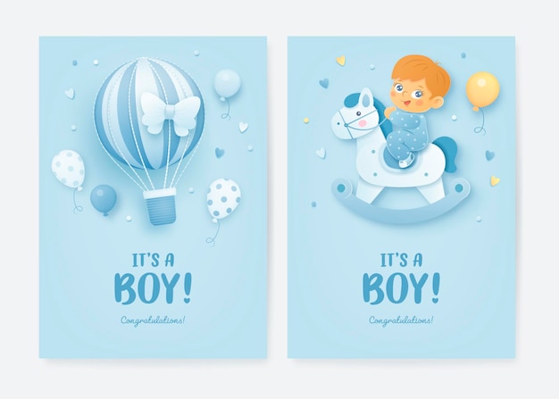 Collezione di carte per baby shower