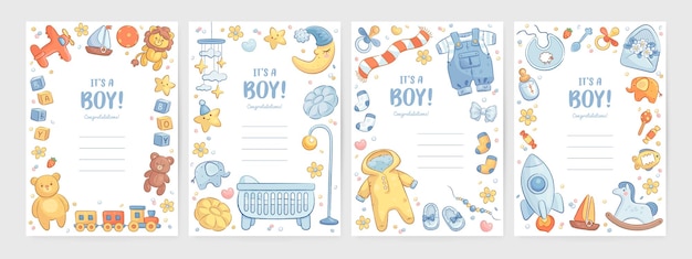 Collezione di carte baby shower