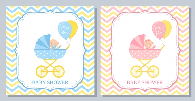 Design della carta baby shower. illustrazione. invito al modello di compleanno.