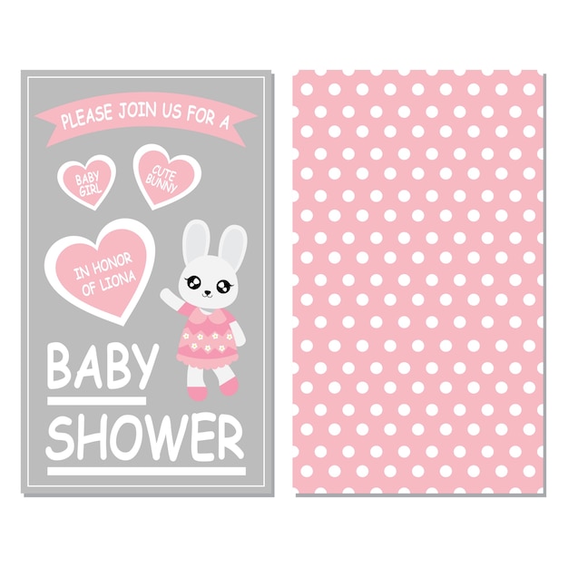 Vector baby shower card design