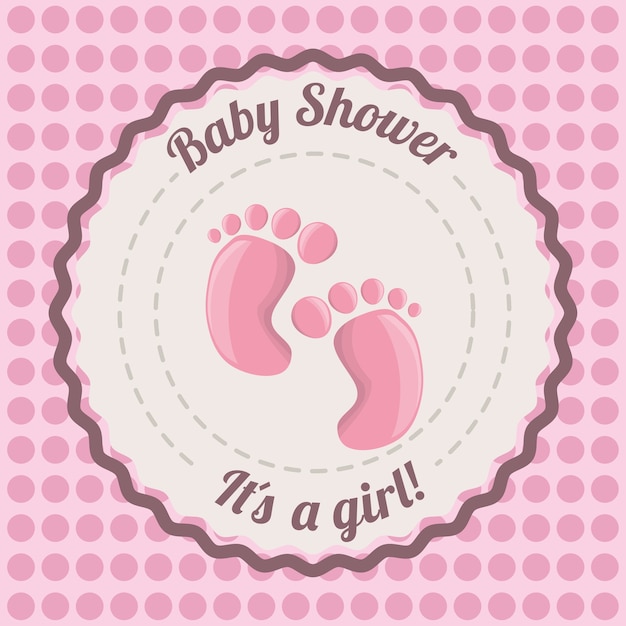 Carta di baby shower invito felice