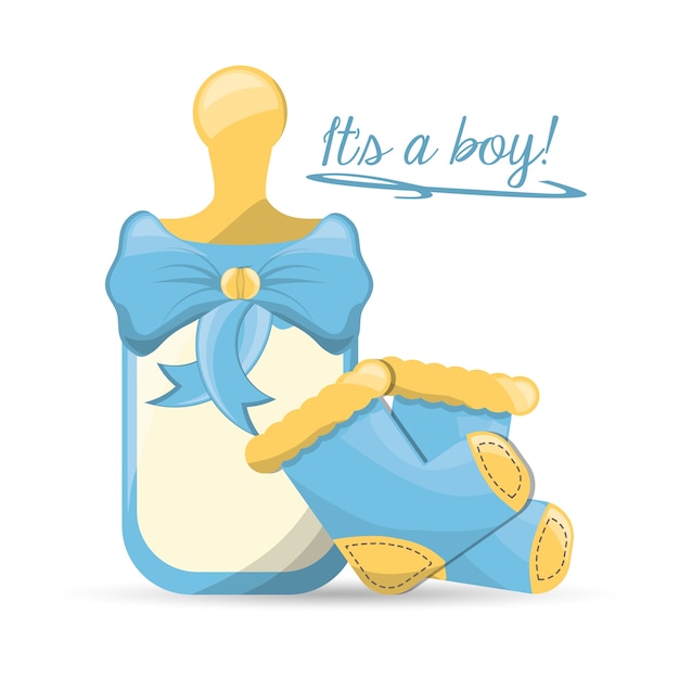 Vettore carta di baby shower invito felice