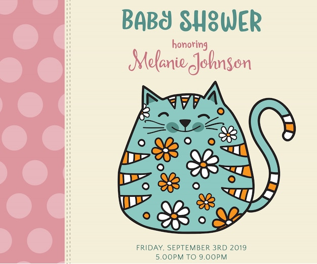 Baby shower card template