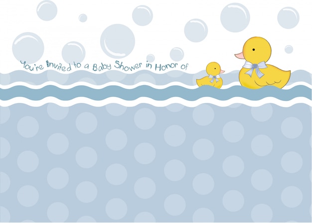 baby shower card with duck toys