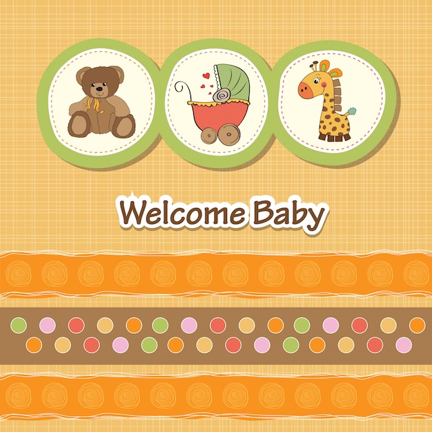 Baby shower card con animali divertenti