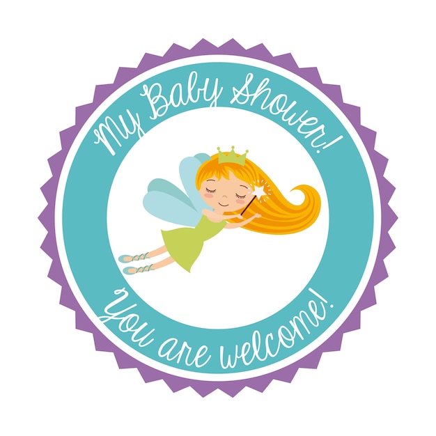 Vector baby shower card