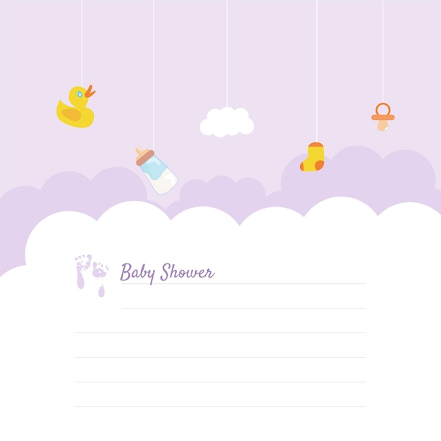 Vector baby shower card