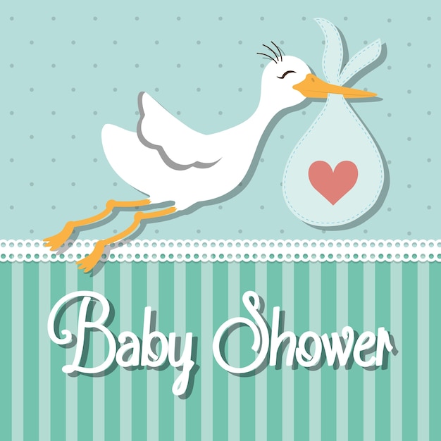 Baby shower concept with icon design