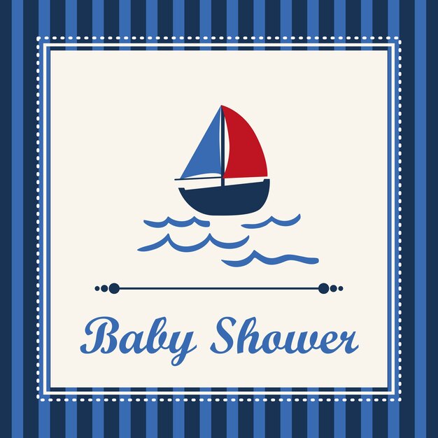 Baby shower concept with icon design