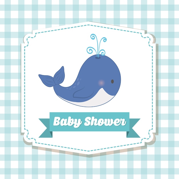 Baby shower concept with icon design