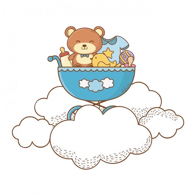 Baby shower cute beautiful illustration