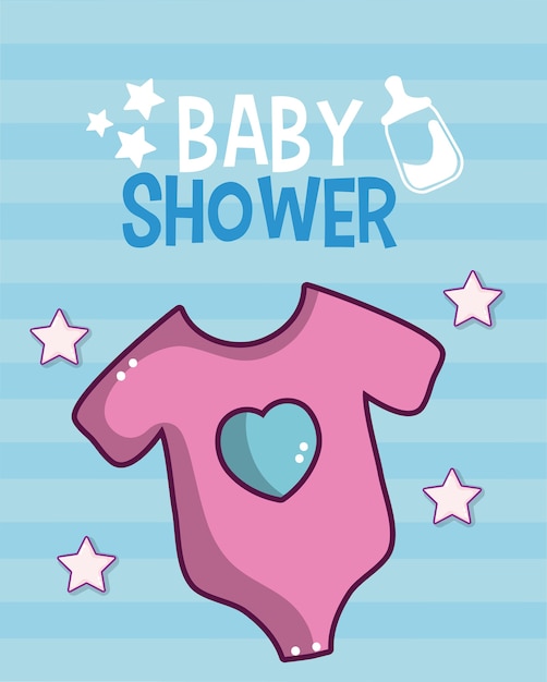 Baby shower simpatico biglietto con cartoni animati