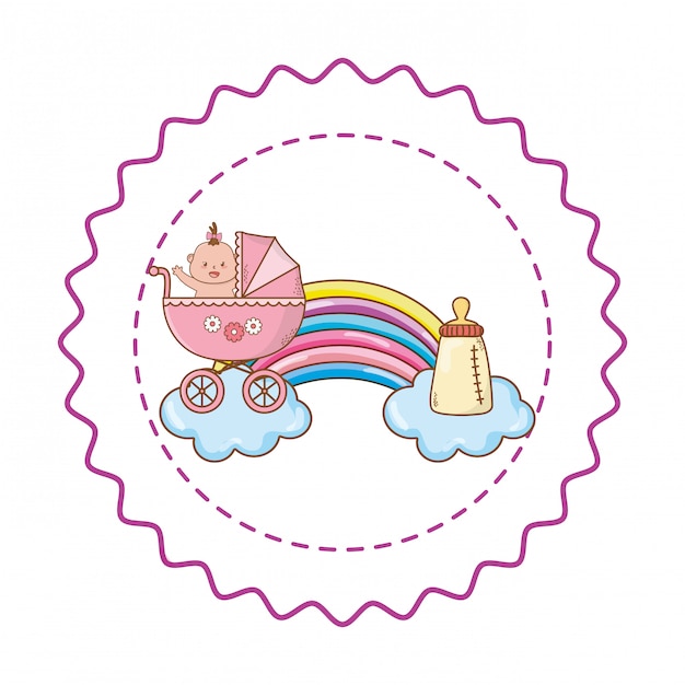 Baby shower cute illustration