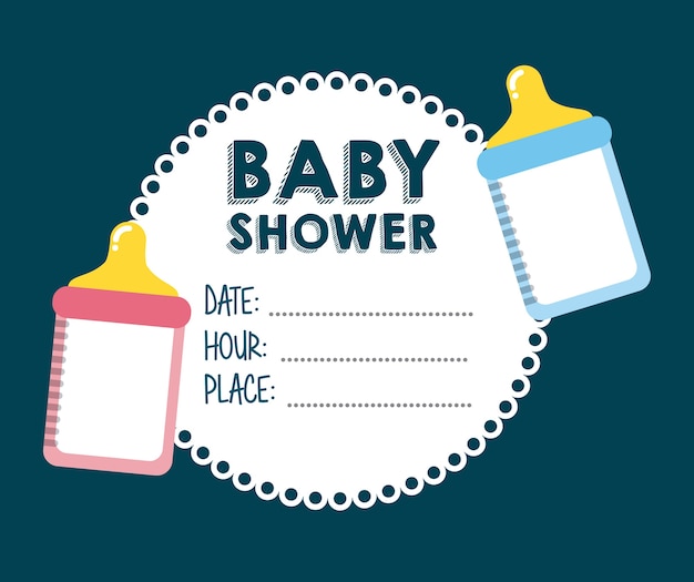 Baby shower design, vector illustration eps10 graphic