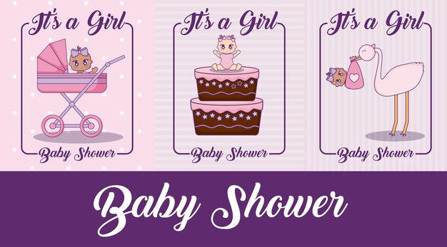 Baby shower design vector ilustration icon baby girls