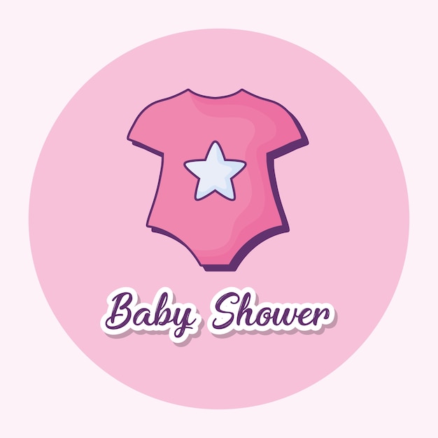 baby shower design with baby clothes icon 