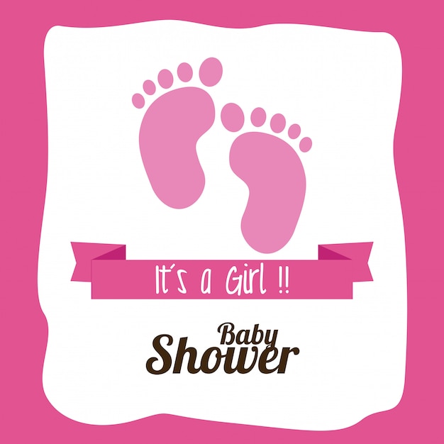 Vector baby shower design