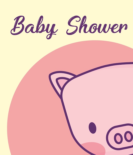 Vector baby shower design